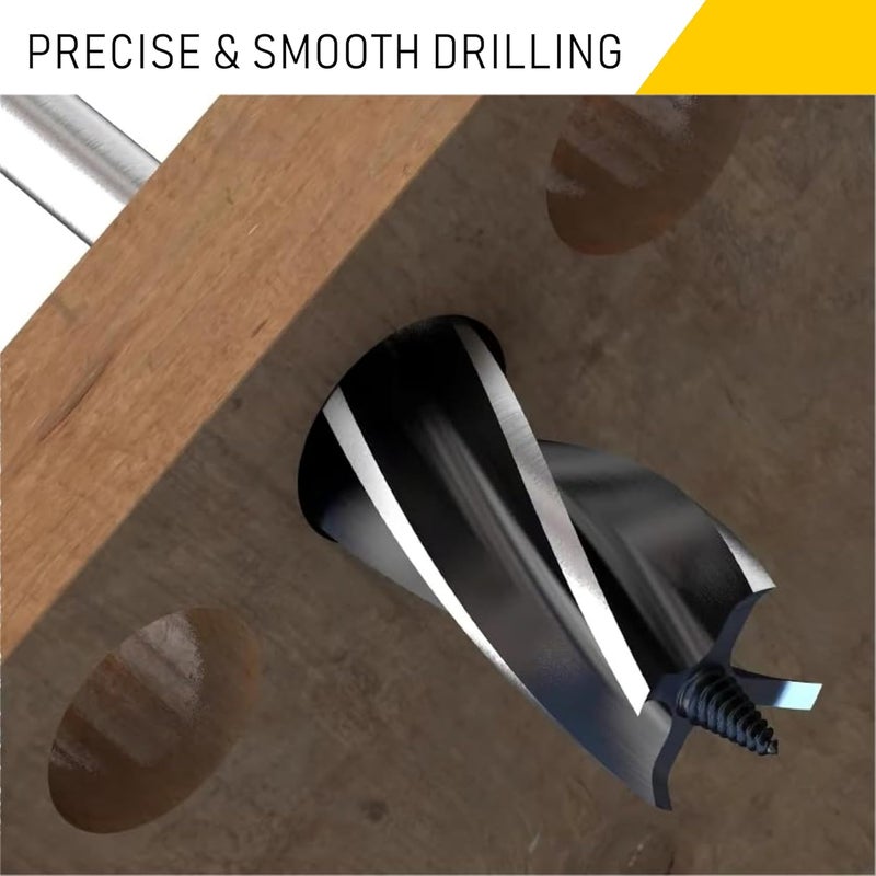 Anyinn Wood Drill Bit 1-3/16 in. x 6-1/2 in. Auger Drill Bits for Wood with 1/4 Inch Quick Change Hex Shank - Image 5
